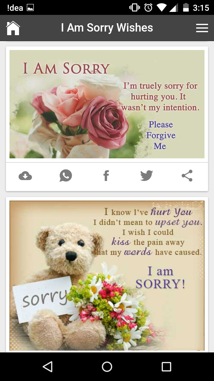 Heart Touching I Am Sorry Messages Image With Quote Gif Images